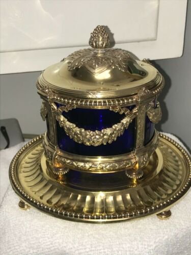 フランス製　オディオ　スターリングシルバー　蓋付き　ボウル
