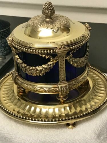フランス製　オディオ　スターリングシルバー　蓋付き　ボウル