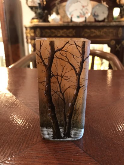 ドーム兄弟（ドームナンシー ）　冬景色の四角の花瓶