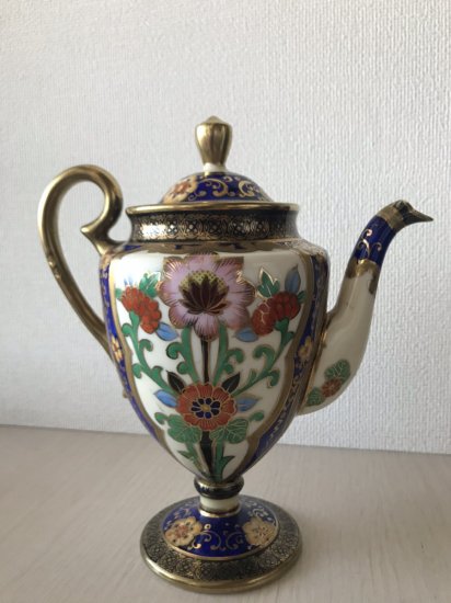 オールドノリタケ アールヌーボー文様ハミングバードのコーヒーポット