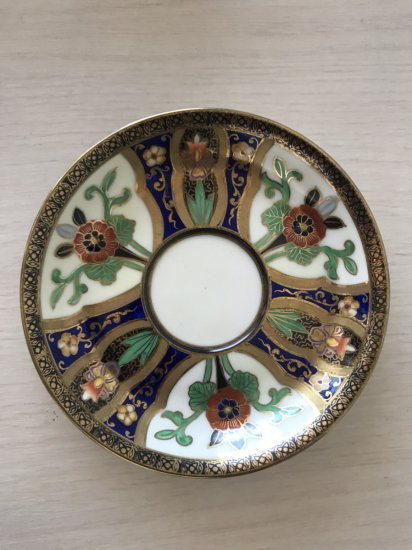 オールドノリタケ アールヌーボー文様ハミングバードのティーカップ＆ソーサー