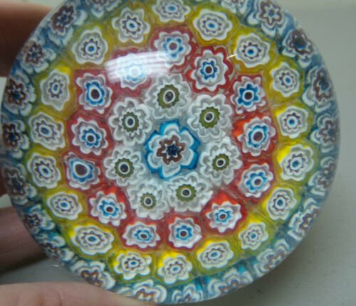 ムラノ　ミルフィオリガラス　ペーパーウェイト