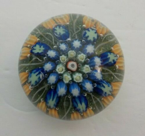 ムラノ　イタリアアートガラス　ペーパーウェイト　花（♯6）