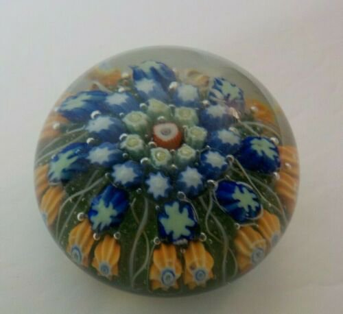 ムラノ　イタリアアートガラス　ペーパーウェイト　花（♯6）