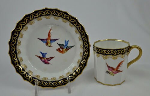 アンティーク　ロイヤルウースター　デミタスカップ　ソーサー　鳥