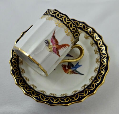 アンティーク　ロイヤルウースター　デミタスカップ　ソーサー　鳥
