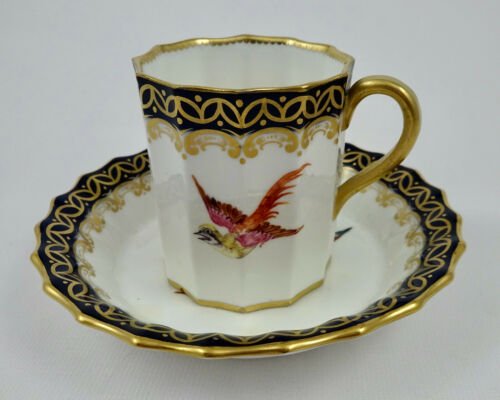 アンティーク　ロイヤルウースター　デミタスカップ　ソーサー　鳥