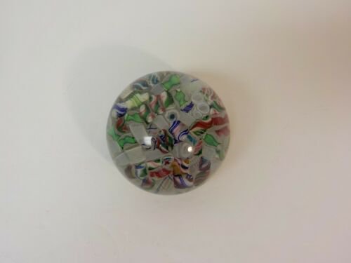 ムラノ　ラッティチーノ＆ミルフィオリ　マルチガラス　ペーパーウェイト（＃７）