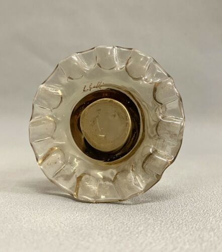 エミール・ガレ　ガラス　花瓶　エナメル加工　あざみ　ロレーヌ　クリスタル　アールヌーヴォー