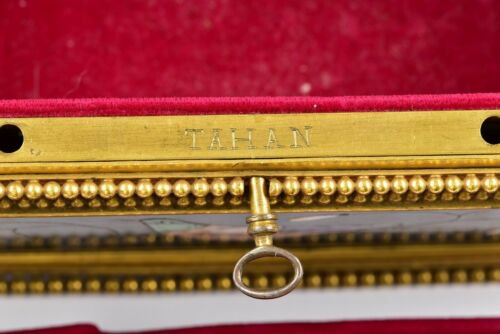 イタリア製　ピエトラ・ドゥーラ　小物入れ　ドレッサーボックス　鍵付き　鳥　花