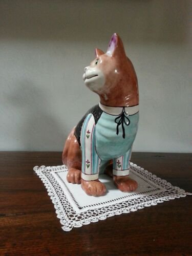 エミールガレ(galle)　初期作品　猫の陶磁器置物　希少品