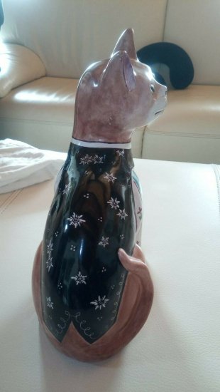 エミールガレ(galle)　初期作品　猫の陶磁器置物　希少品