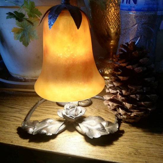 ドームナンシー （ドーム兄弟）アンティークランプ 　常夜灯