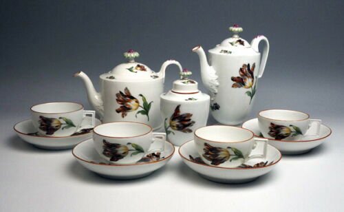 マイセン　コーヒー　ティーセット　マルコリーニ　チューリップデザイン(1774-1814)