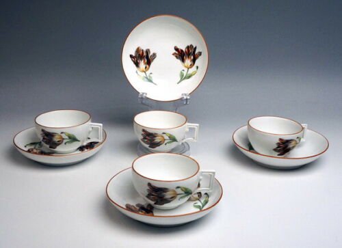 マイセン　コーヒー　ティーセット　マルコリーニ　チューリップデザイン(1774-1814)