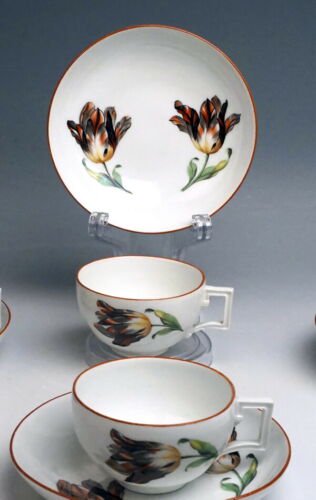 マイセン　コーヒー　ティーセット　マルコリーニ　チューリップデザイン(1774-1814)