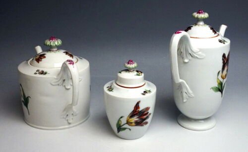 マイセン　コーヒー　ティーセット　マルコリーニ　チューリップデザイン(1774-1814)