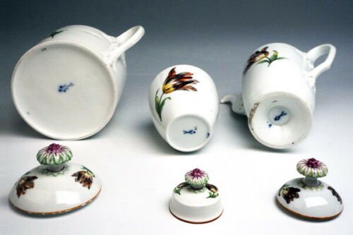 マイセン　コーヒー　ティーセット　マルコリーニ　チューリップデザイン(1774-1814)