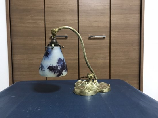 エミールガレ 杉の実のアンティークテーブルランプ