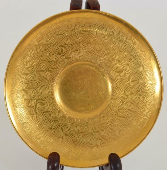 コールポート(Coalport)デミタスカップ＆ソーサー金彩幾何学文様