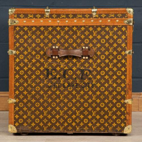 アンティーク 20世紀 ルイ・ヴィトン キューブトランク モノグラムキャンバス パリ 1900年代