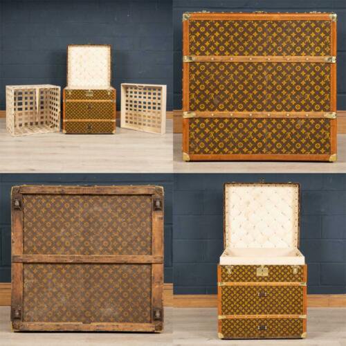 アンティーク 20世紀 ルイ・ヴィトン キューブトランク モノグラムキャンバス パリ 1900年代