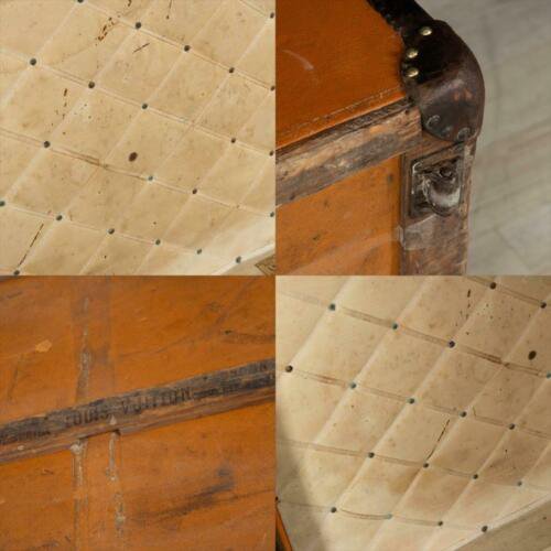 アンティーク 20世紀 ルイ・ヴィトン ハットトランク オレンジ ヴィトニットキャンバス 1900年代