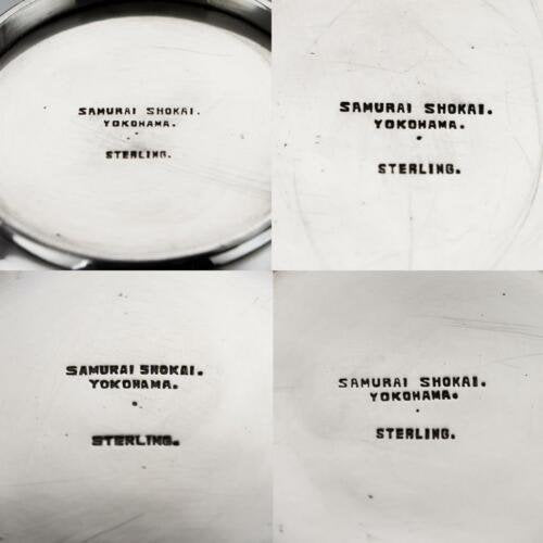 アンティーク20世紀　日本製銀無垢5ピースティセット　サムライ商会　c.1900