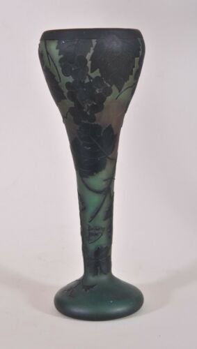 アールヌーボー　ドーム兄弟　酸エッチング　花瓶 c1900