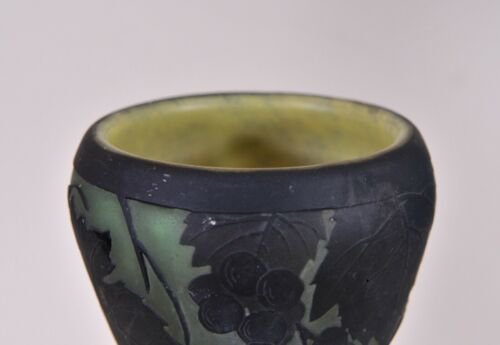 アールヌーボー　ドーム兄弟　酸エッチング　花瓶 c1900