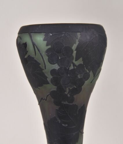 アールヌーボー　ドーム兄弟　酸エッチング　花瓶 c1900