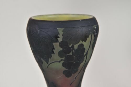 アールヌーボー　ドーム兄弟　酸エッチング　花瓶 c1900