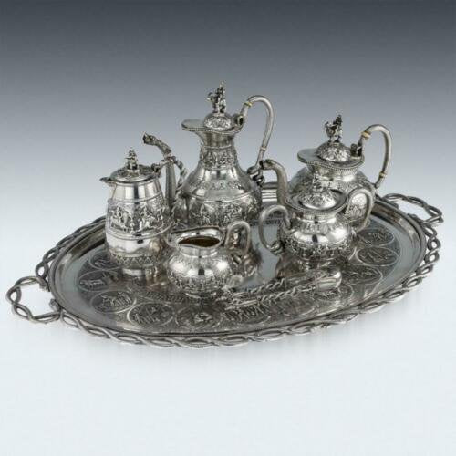 アンティーク 20世紀　インド銀無垢製　スワーミーティサービス　Krishniah Chetty c.1910