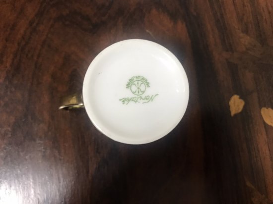 ２客とも売り切れました。オールドノリタケ シノワズリ文様のデミタスカップ＆ソーサー