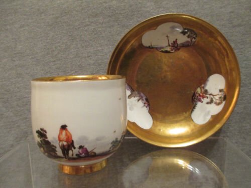 マイセン　磁器　風景画　カップ＆ソーサー　1700年代