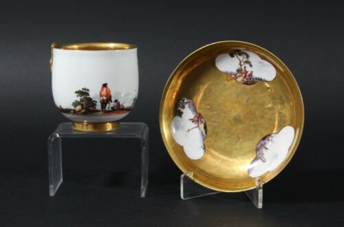 マイセン　磁器　風景画　カップ＆ソーサー　1700年代