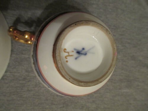 マイセン　磁器　風景画　カップ＆ソーサー　1700年代
