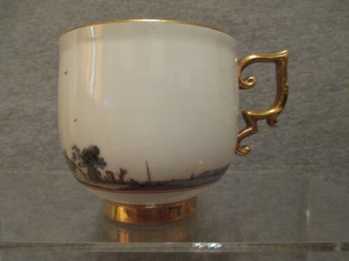 マイセン　磁器　風景画　カップ＆ソーサー　1700年代