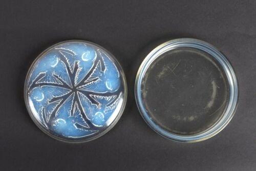 ルネ・ラリック　ステンドガラスの蓋付きボックス　Mensanges