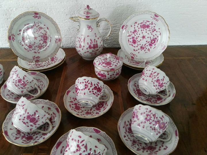 マイセンコーヒーセット20点、インドの華、一級品