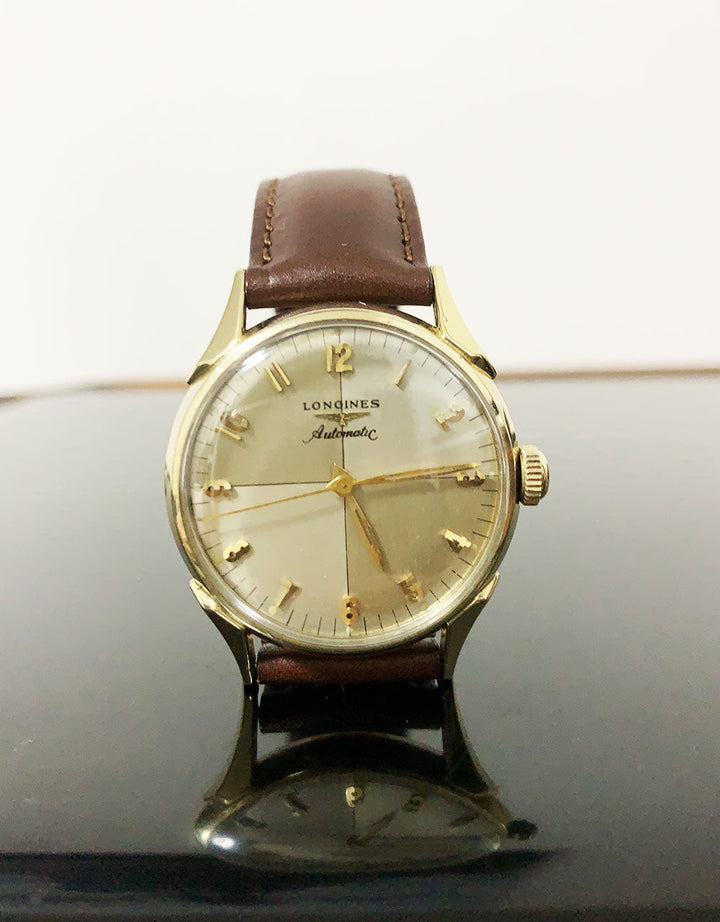 1957年製　10K　ロンジン ツートンゼファーダイヤル 自動巻きヴィンテージ腕時計 19AS