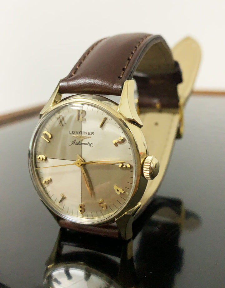 1957年製　10K　ロンジン ツートンゼファーダイヤル 自動巻きヴィンテージ腕時計 19AS