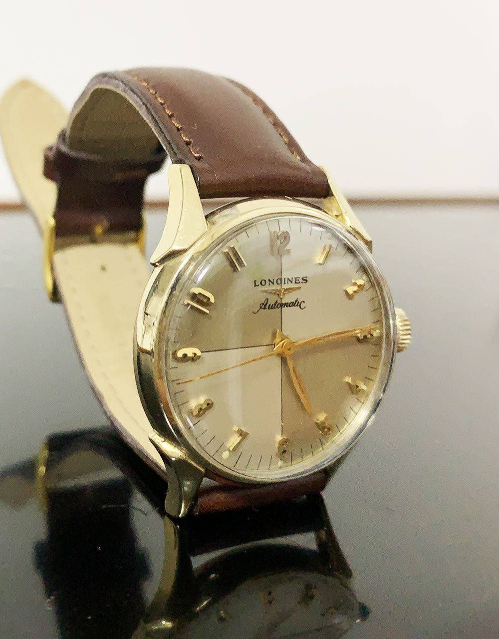 1957年製　10K　ロンジン ツートンゼファーダイヤル 自動巻きヴィンテージ腕時計 19AS