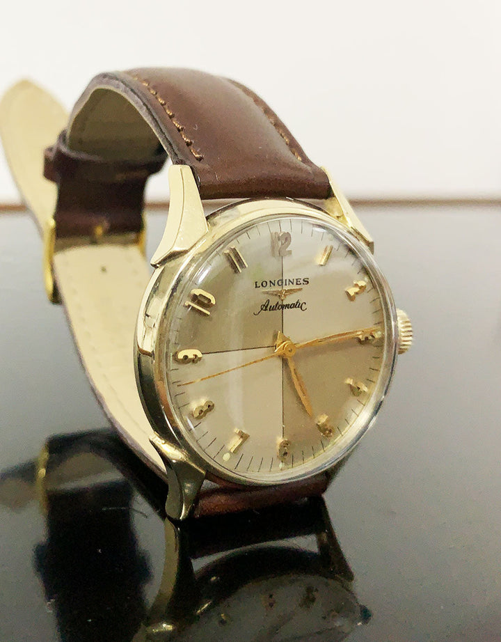 1957年製　10K　ロンジン ツートンゼファーダイヤル 自動巻きヴィンテージ腕時計 19AS