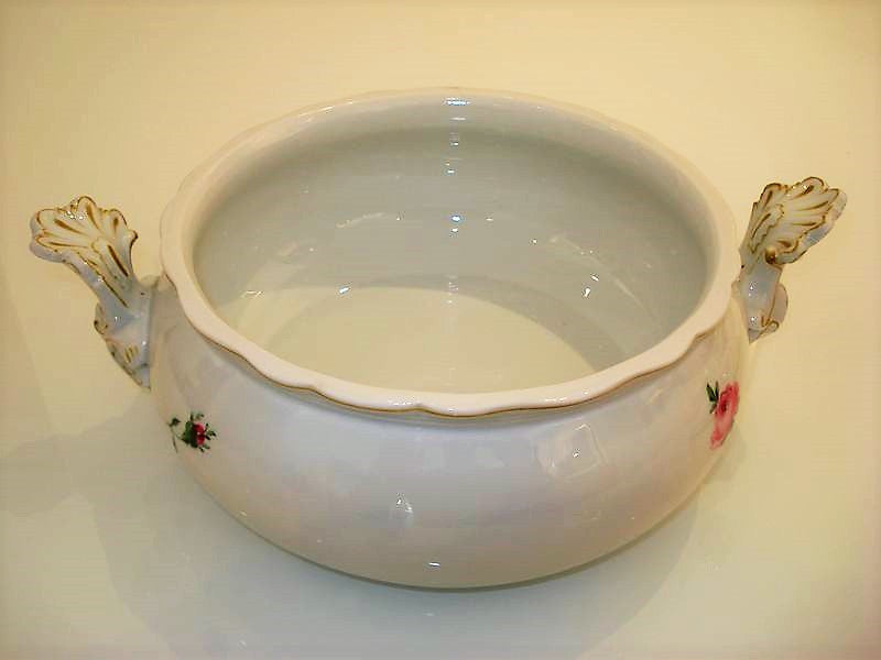 マイセン(Meissen)　テリーヌ　ピンクローズ　金縁　1級品