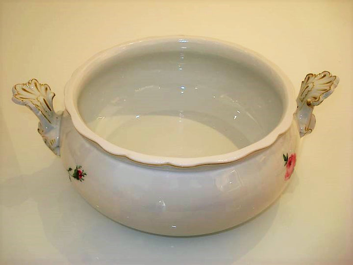 マイセン(Meissen)　テリーヌ　ピンクローズ　金縁　1級品
