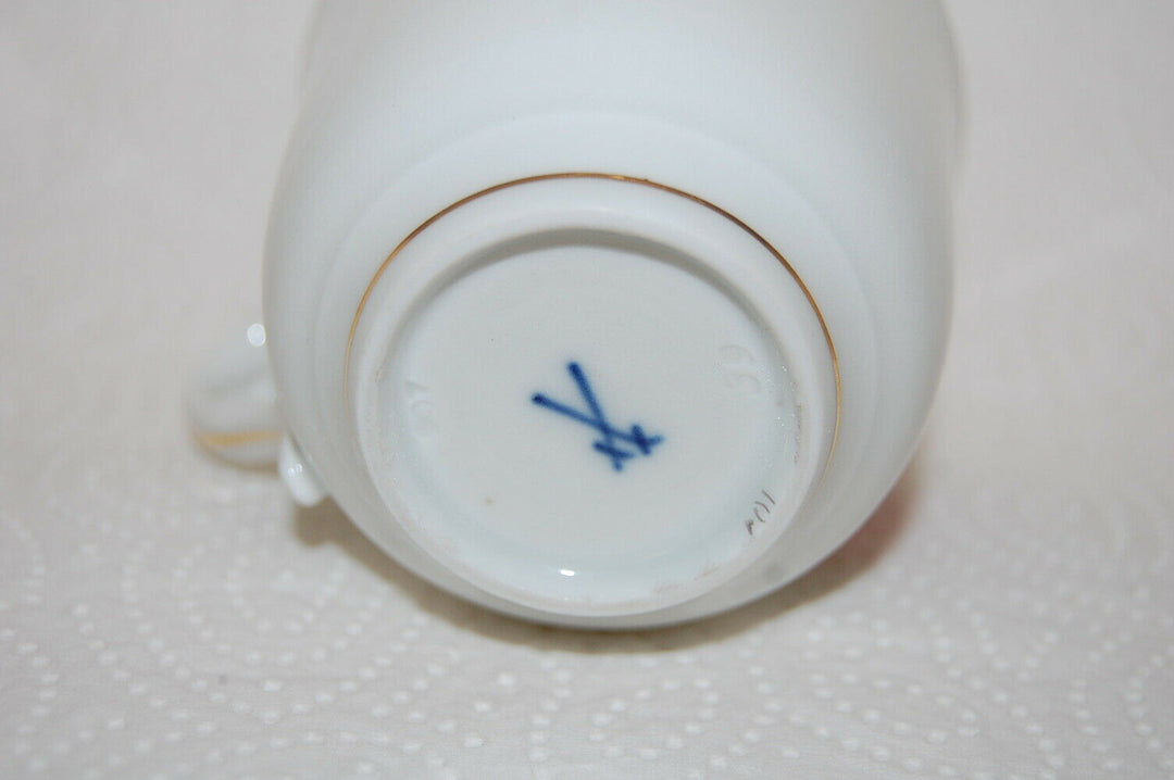 マイセン(Meissen) 　カップ・ソーサー　ピンクローズ　金縁　1級品