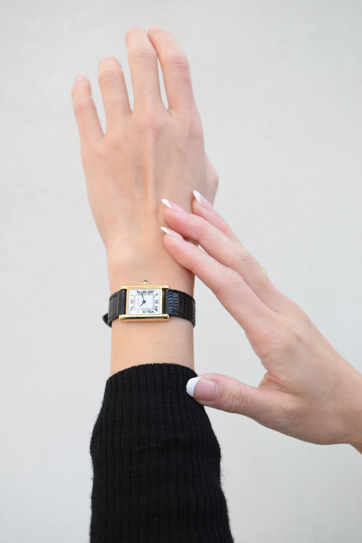 1970年代　タンクルイカルティエ　18Kゴールド　レディースSMサイズ