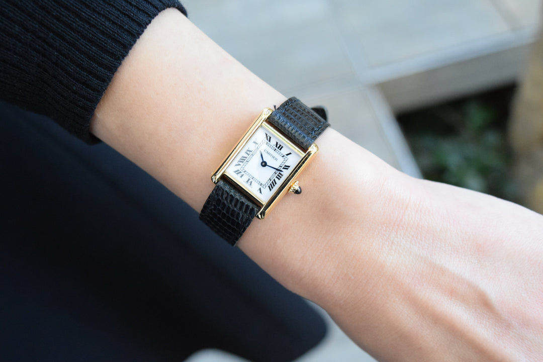 1970年代　タンクルイカルティエ　18Kゴールド　レディースSMサイズ