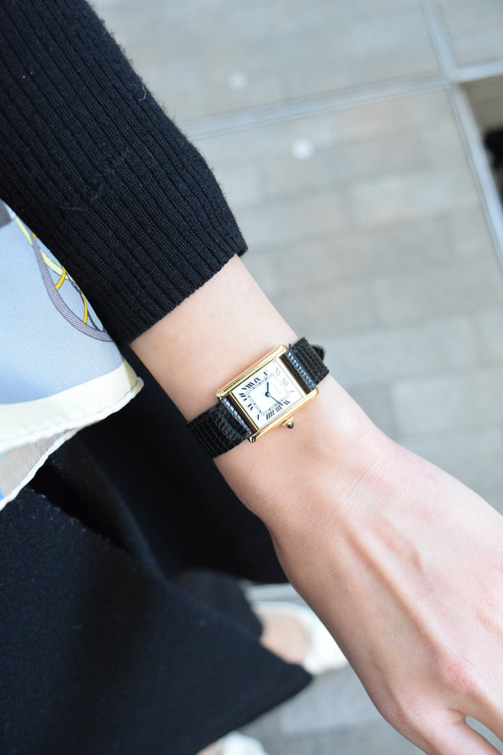 1970年代　タンクルイカルティエ　18Kゴールド　レディースSMサイズ